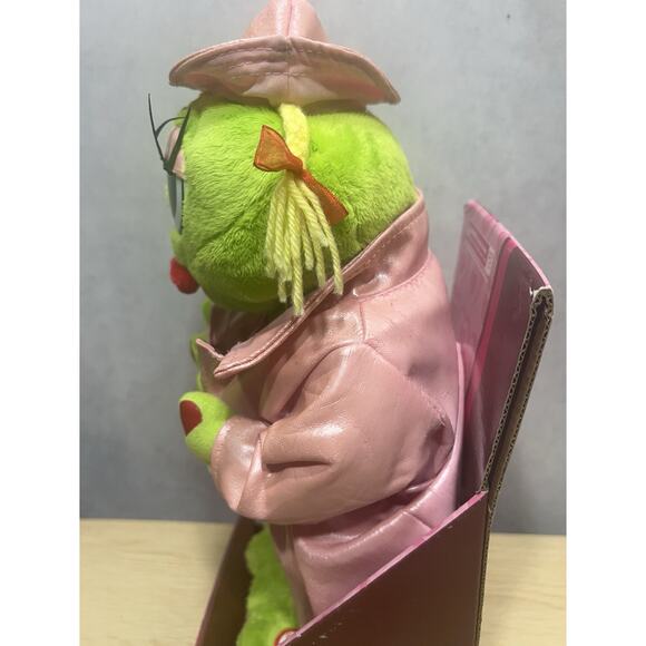 VTG Gemmy Heart Flirty Flasher Dancing/Singing Frog Plays It’s Raining Men 14" - Picture 3 of 6